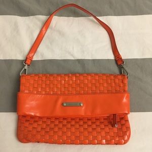 Calvin Klein Orange clutch/shoulder bag